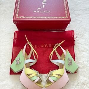 Rene Caovilla women platform shoes size 39EU or 9US Authentic Retail 1195$